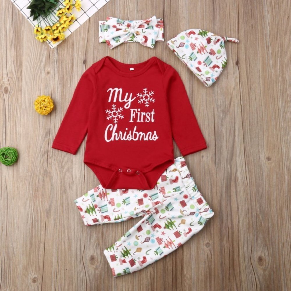 Girl girls boy boys baby Christmas Holidays jumpsuit pants hat bow cute adorable